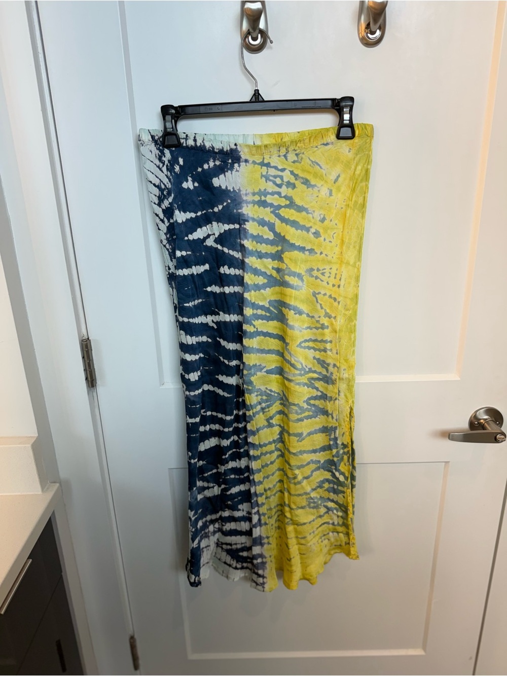 Young Fabulous and Broke. Tie-Dye Maxi Skirt in Yellow and Navy. Size M. New.